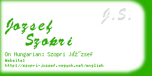 jozsef szopri business card